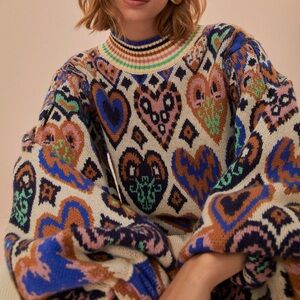 FARM RIO
IKAT HEARTS SWEATER